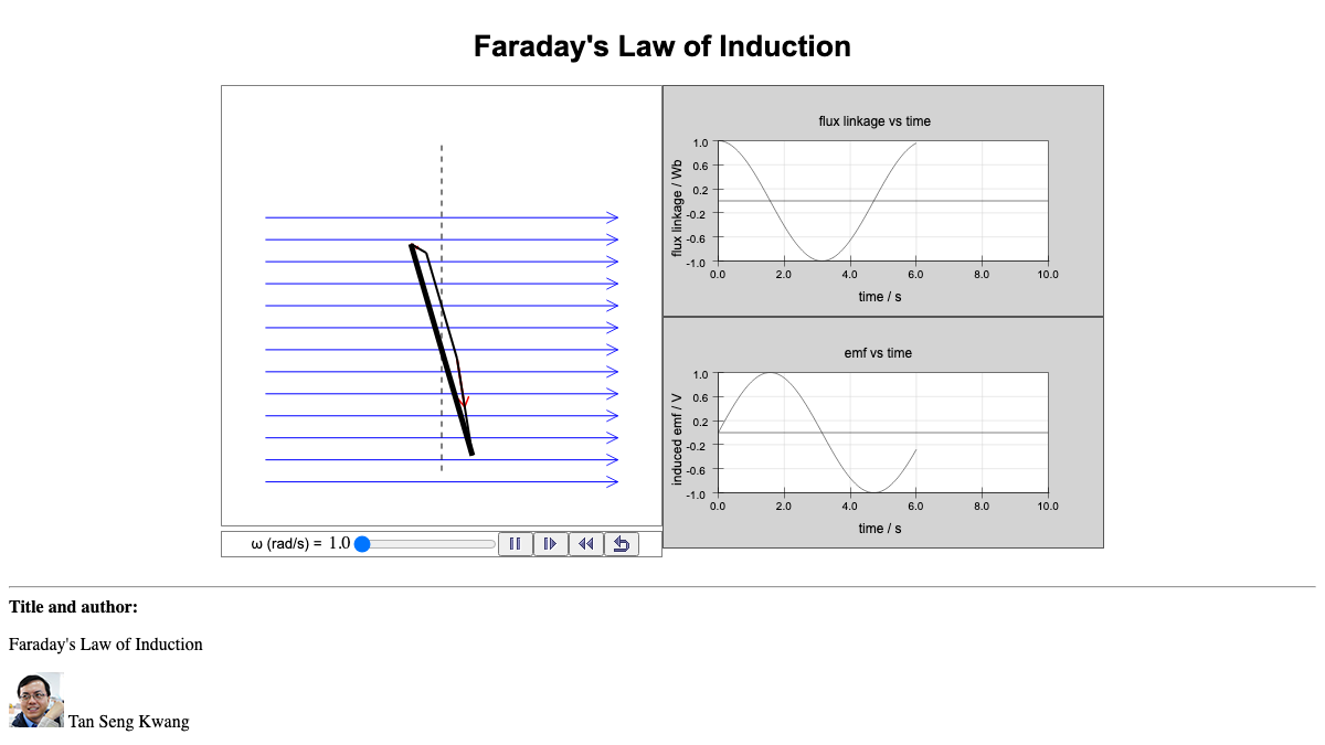 Simulation: Faraday's Law of Induction interactive preview